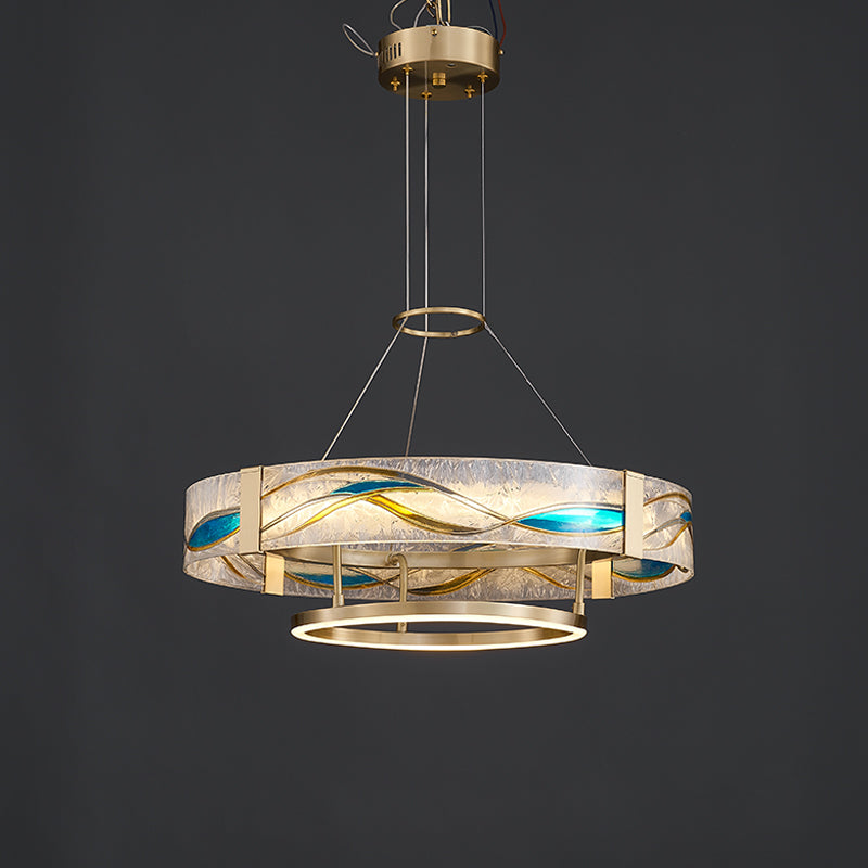WOMO Lustre Rond Verre Chic et Moderne-WM2335