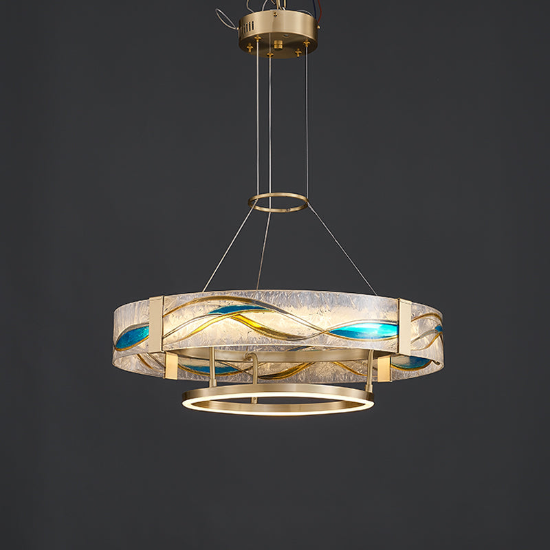 WOMO Lustre Rond Verre Chic et Moderne-WM2335