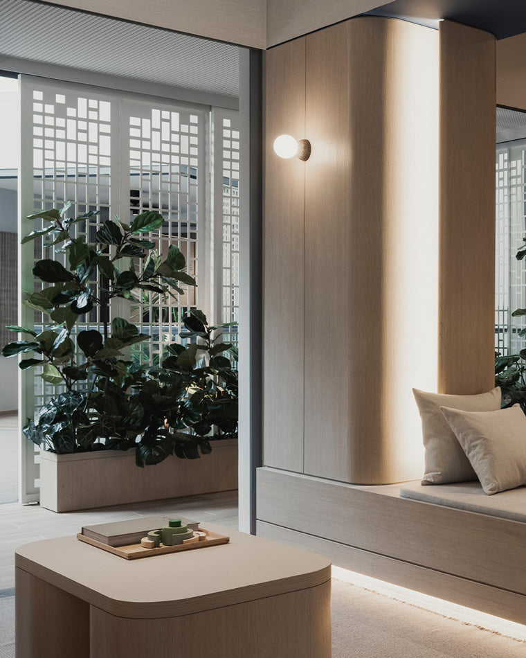Applique murale WOMO Globe en verre blanc et noir-WM6103