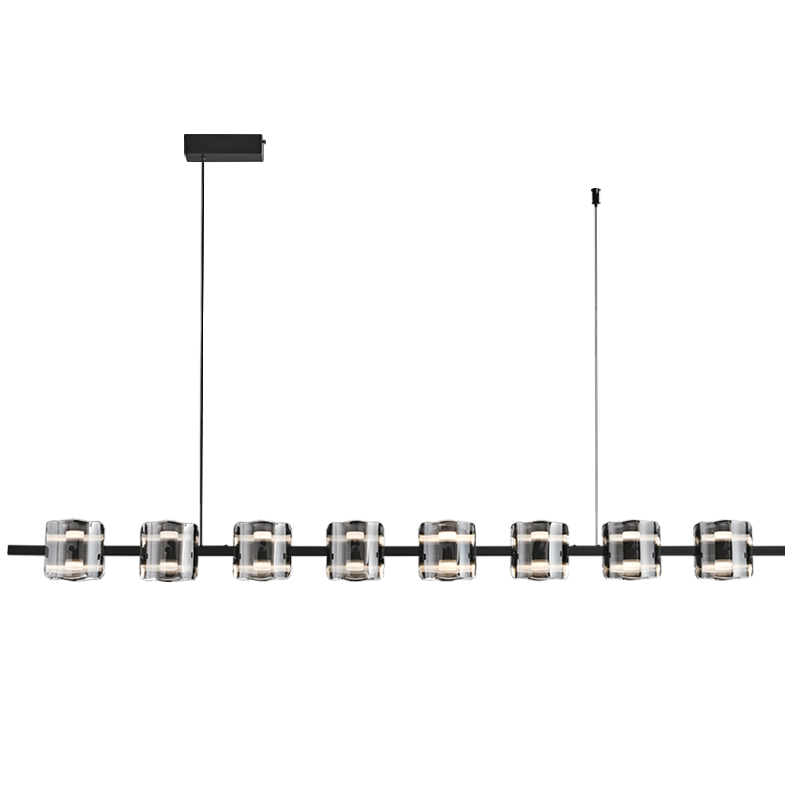 WOMO Lustre Lustre Lineaire Verre Doré/Noir-WM2219B